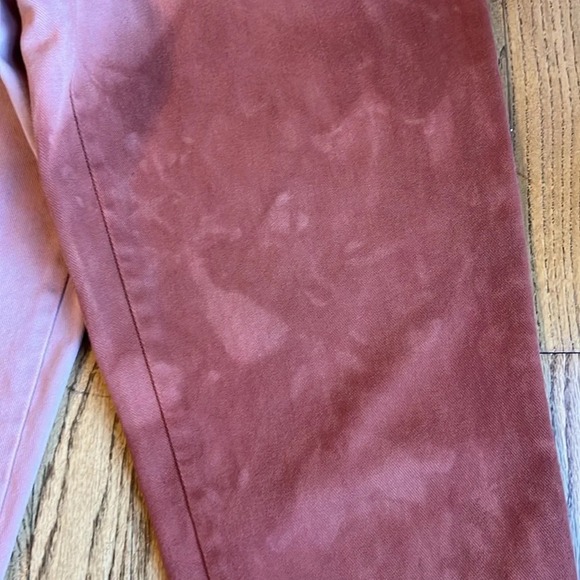 VTG Eddie Bauer two tone jeans pink women size 4 high waist pleated tye dyed - Picture 5 of 12